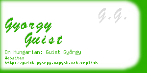 gyorgy guist business card